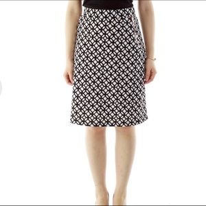 Le Lis Maura Zip Pocket Black/White Stretch Skirt Size L